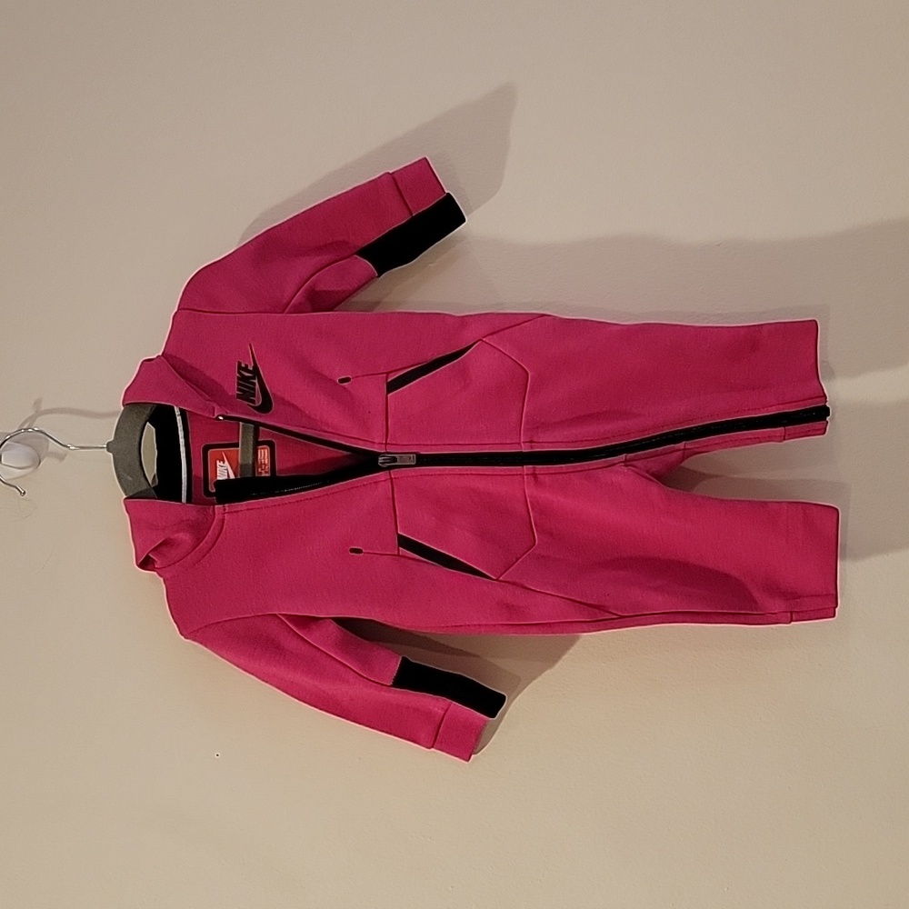 Nike Tech Fleece Pink One Piece Jumpsuit Romper size 3/6 months
